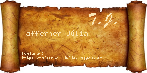 Tafferner Júlia névjegykártya